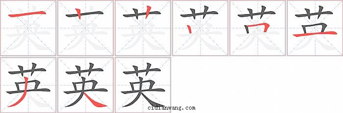 英字笔顺分步演示图