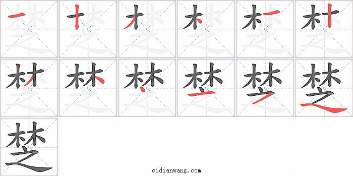 椘字笔顺分步演示图