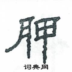 胛怎么写好看