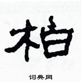 柏怎么写好看