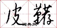 皮鞯怎么写好看