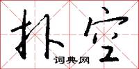 扑空怎么写好看