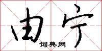 由宁怎么写好看