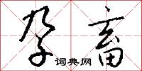 孕畜怎么写好看