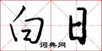 白日怎么写好看