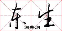 东生怎么写好看