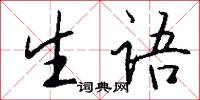 生语怎么写好看