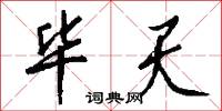毕天怎么写好看