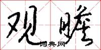 观瞻怎么写好看