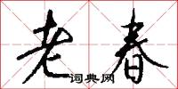 老春怎么写好看
