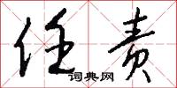 任责怎么写好看