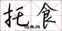 托食怎么写好看