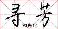 寻芳怎么写好看