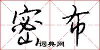 密布怎么写好看