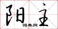 阳主怎么写好看