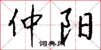 仲阳怎么写好看