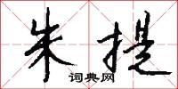 朱提怎么写好看