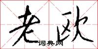 老欧怎么写好看