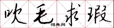 吹毛求瑕怎么写好看