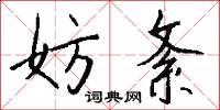 妨紊怎么写好看