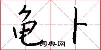 龟卜怎么写好看