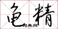 龟精怎么写好看