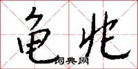 龟兆怎么写好看