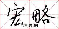 宏略怎么写好看