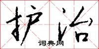 护治怎么写好看