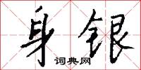 身银怎么写好看