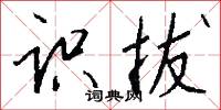 识拔怎么写好看