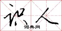 识人怎么写好看
