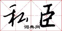 私臣怎么写好看