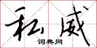 私威怎么写好看