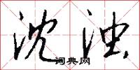 沈浊怎么写好看