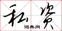 私资怎么写好看