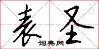 表圣怎么写好看