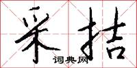 采拮怎么写好看