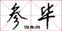 参毕怎么写好看