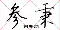 参秉怎么写好看