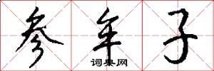 参牟子怎么写好看
