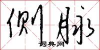 侧脉怎么写好看