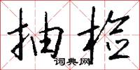 抽检怎么写好看
