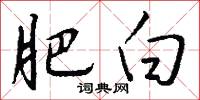 肥白怎么写好看