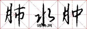 肺水肿怎么写好看