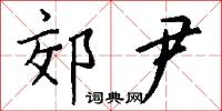 郊尹怎么写好看