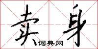 卖身怎么写好看