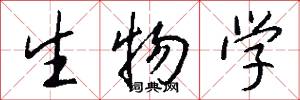 生物学怎么写好看