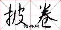 披卷怎么写好看