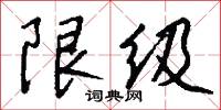 限级怎么写好看